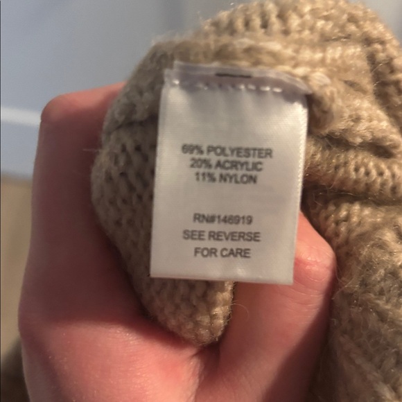 NWOT Joie Women's Cable Knit Sweater - Tan - Picture 7 of 8